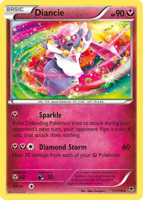 Diancie card from XY - Phantom Forces