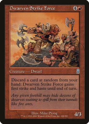 Dwarven Strike Force card from Odyssey