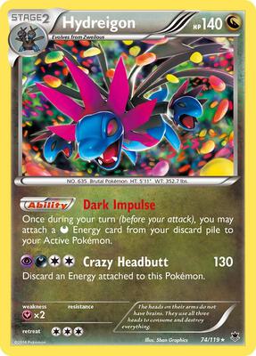 Hydreigon card from XY - Phantom Forces
