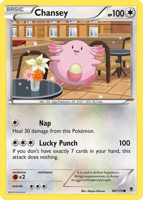 Chansey card from XY - Phantom Forces