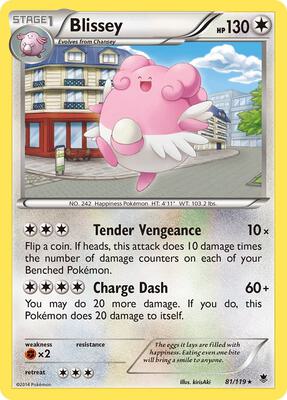 Blissey card from XY - Phantom Forces
