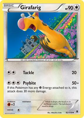 Girafarig card from XY - Phantom Forces