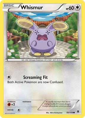 Whismur card from XY - Phantom Forces