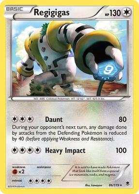 Regigigas card from XY - Phantom Forces