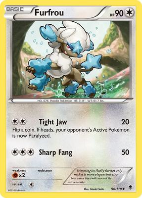 Furfrou card from XY - Phantom Forces