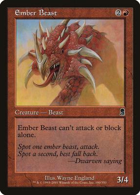 Ember Beast card from Odyssey