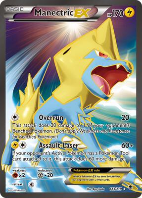 Manectric EX (113 Full Art) card from XY - Phantom Forces