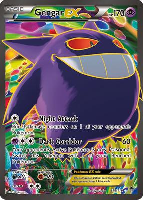 Gengar EX (114 Full Art) card from XY - Phantom Forces