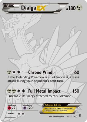 Dialga EX (122 Secret Rare) card from XY - Phantom Forces