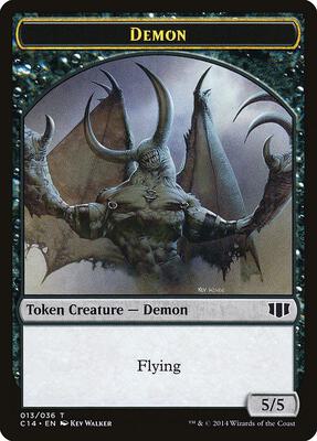 Demon (013) // Zombie (016) Double-Sided Token card from Commander 2014