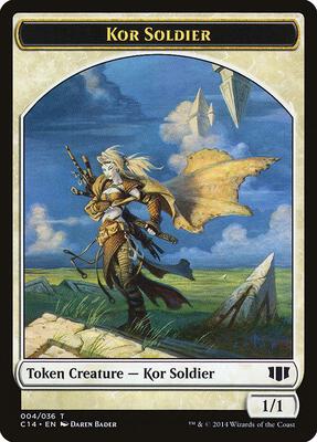 Kor Soldier // Pegasus Double-Sided Token card from Commander 2014