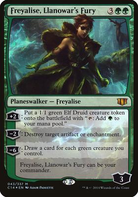 Freyalise, Llanowar's Fury (Commander 2014) card from Oversize Cards