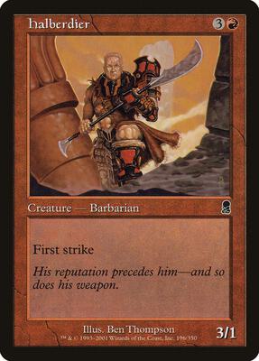 Halberdier card from Odyssey