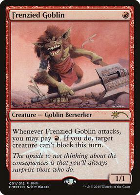 Frenzied Goblin card from FNM Promos