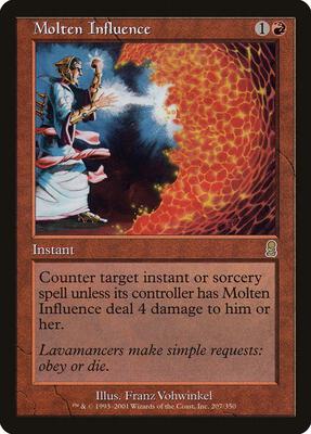 Molten Influence card from Odyssey