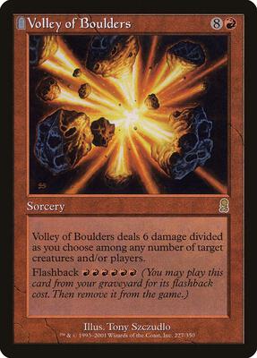 Volley of Boulders card from Odyssey