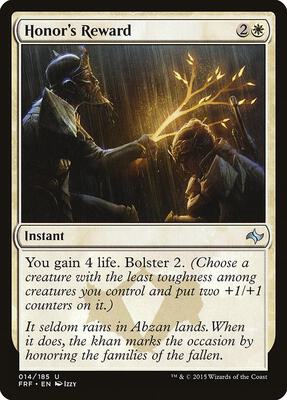 Honor's Reward card from Fate Reforged