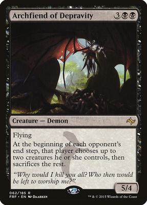 Archfiend of Depravity card from Fate Reforged