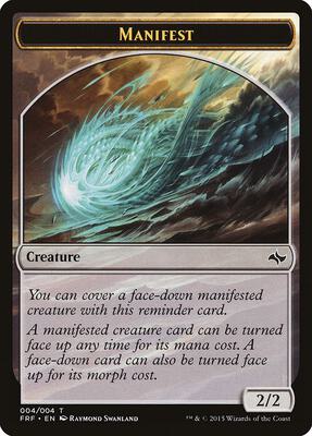 Manifest Token card from Fate Reforged