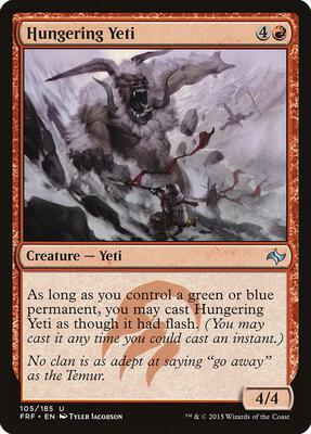 Hungering Yeti card from Fate Reforged
