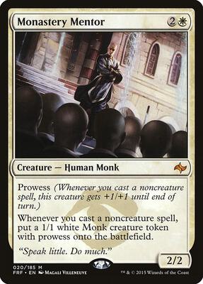 Monastery Mentor card from Fate Reforged