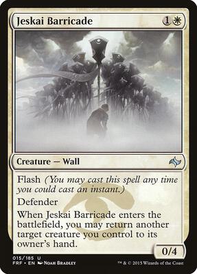 Jeskai Barricade card from Fate Reforged