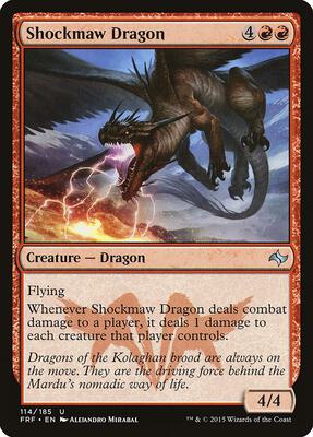 Shockmaw Dragon card from Fate Reforged