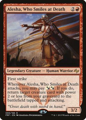 Alesha, Who Smiles at Death card from Fate Reforged