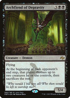 Archfiend of Depravity card from Unique and Miscellaneous Promos