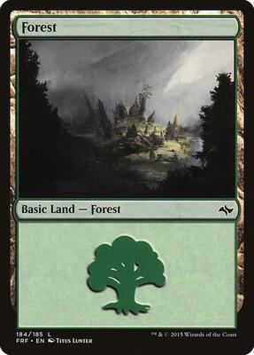 Forest (184) card from Fate Reforged