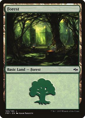 Forest (185) card from Fate Reforged