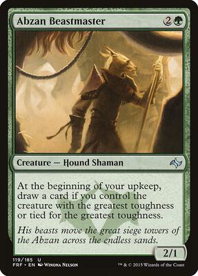Abzan Beastmaster card from Fate Reforged