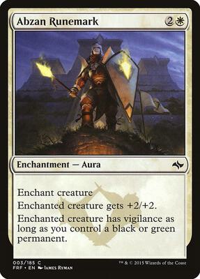 Abzan Runemark card from Fate Reforged