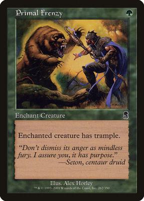 Primal Frenzy card from Odyssey