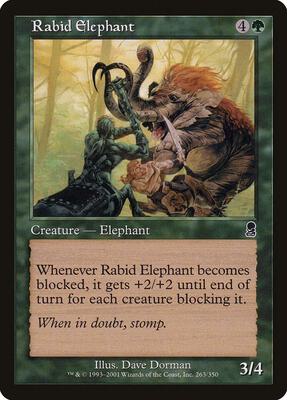 Rabid Elephant card from Odyssey