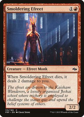 Smoldering Efreet card from Fate Reforged