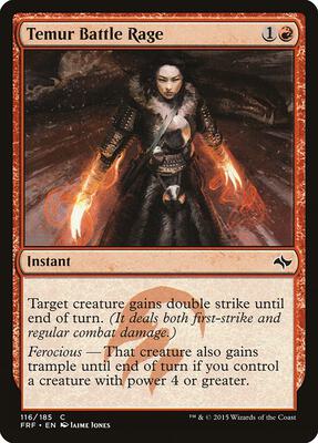 Temur Battle Rage card from Fate Reforged