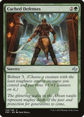 Cached Defenses card from Fate Reforged