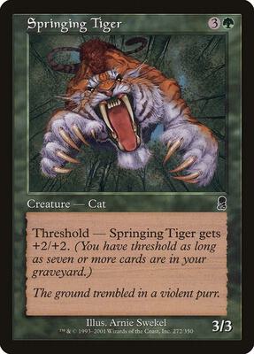 Springing Tiger card from Odyssey