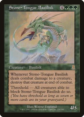 Stone-Tongue Basilisk card from Odyssey