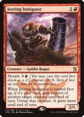 Jeering Instigator card from Ugin's Fate Promos