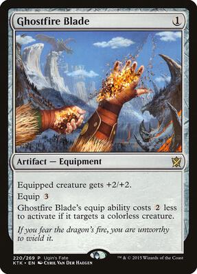 Ghostfire Blade card from Ugin's Fate Promos