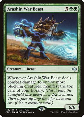 Arashin War Beast card from Ugin's Fate Promos
