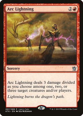 Arc Lightning card from Ugin's Fate Promos
