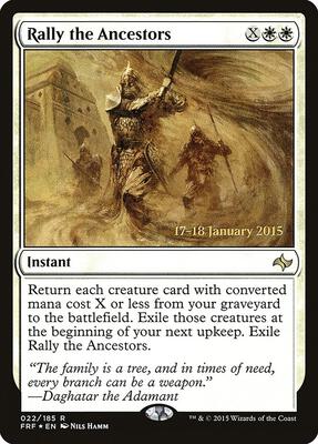 Rally the Ancestors card from Prerelease Cards