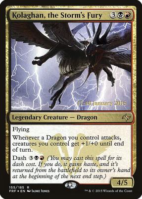 Kolaghan, the Storm's Fury card from Prerelease Cards