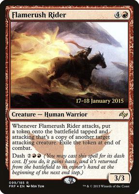 Flamerush Rider card from Prerelease Cards