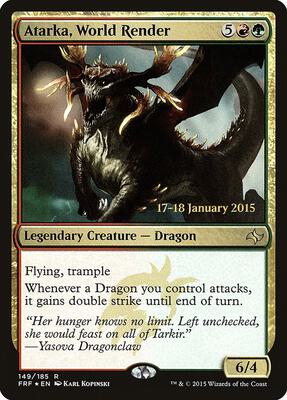 Atarka, World Render card from Prerelease Cards