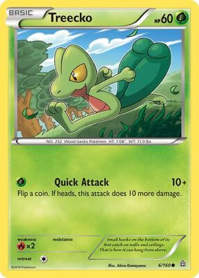 Treecko card from XY - Primal Clash