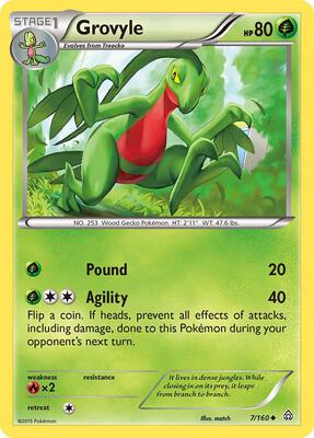 Grovyle card from XY - Primal Clash